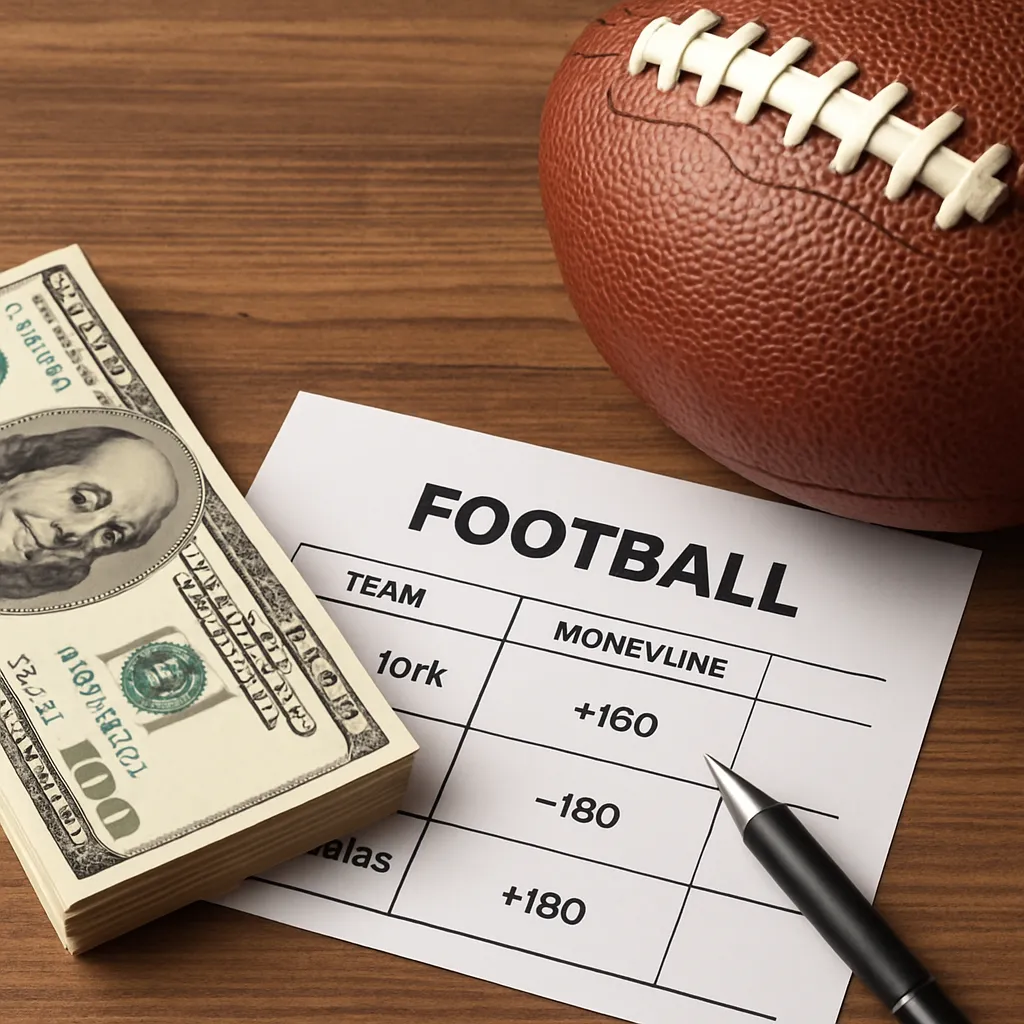 How does the moneyline work in football betting